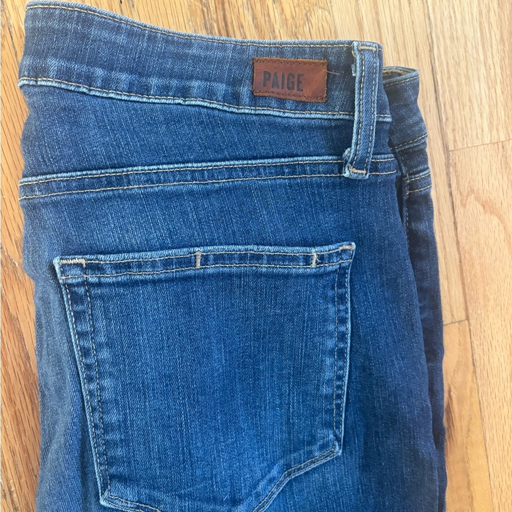 PAIGE Women's Dark Blue Denim Jeans